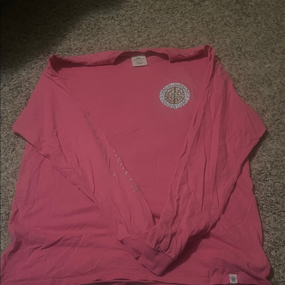 Simply Southern Holiday Pink Long Sleeve Tee
